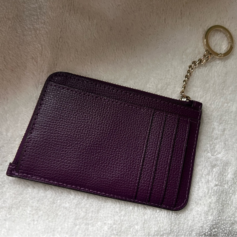 Kate Spade small wallet - Purple with silver hardware